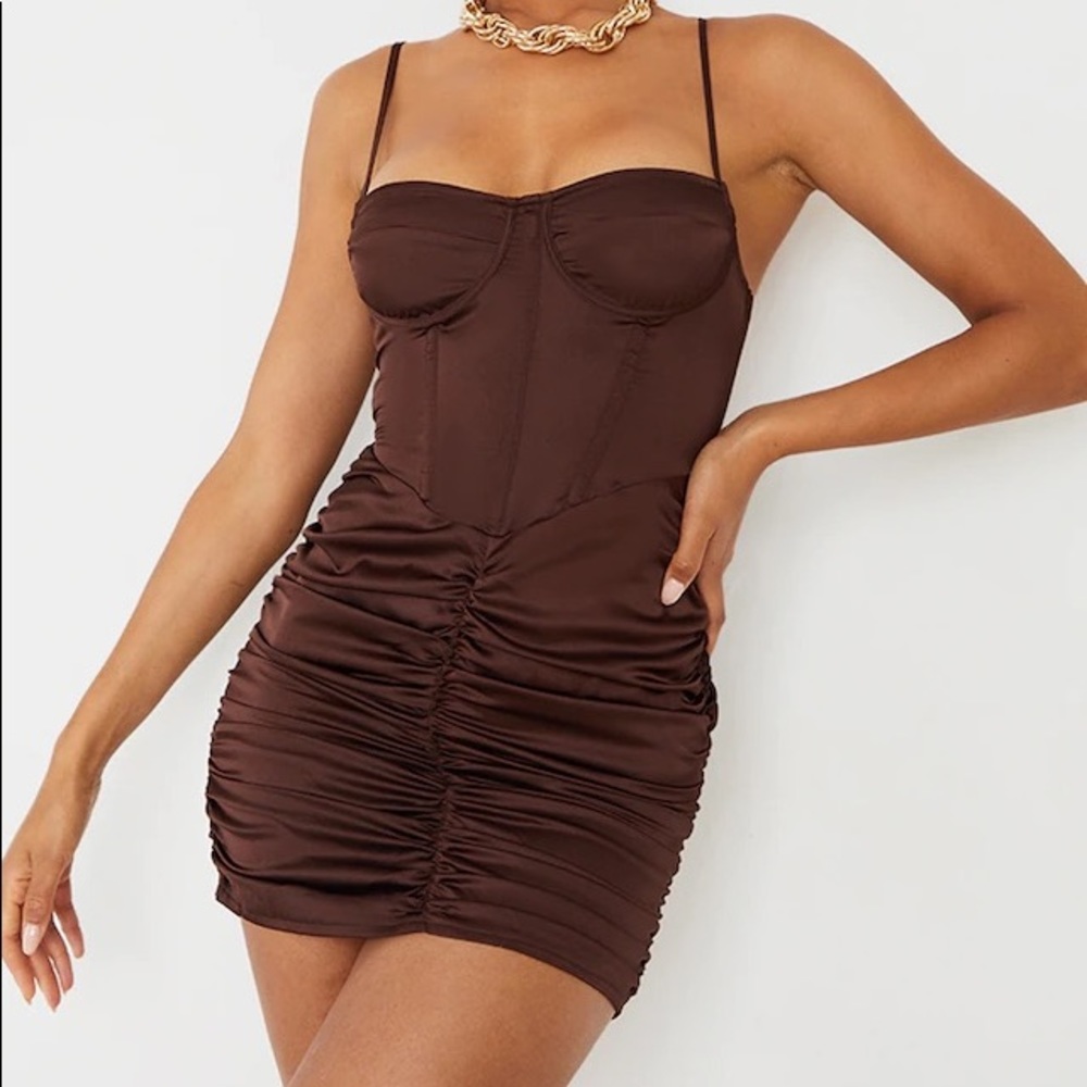 chocolate mini dress